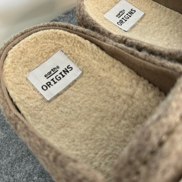 Earth Origins Tan Brown Wool Boston Slip On Clogs Loafers 9 - Picture 9 of 12